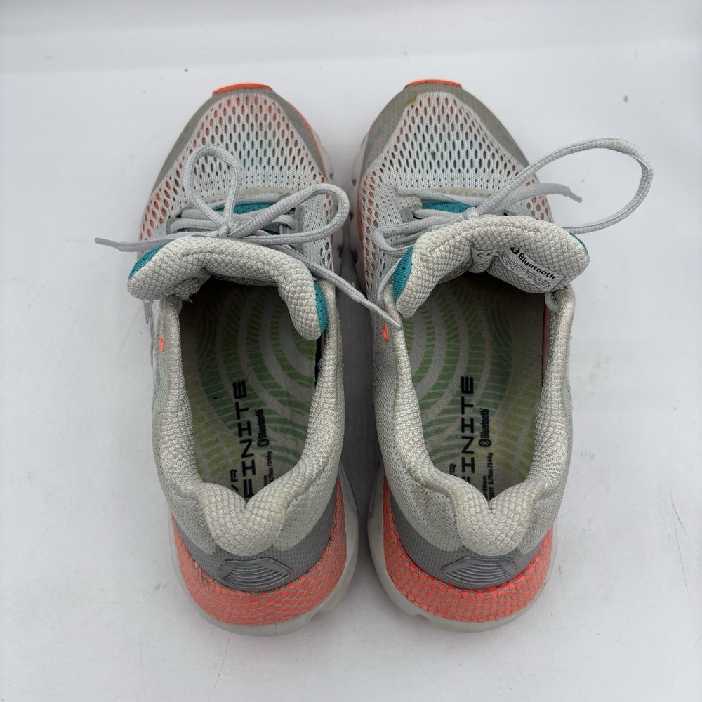Under Armour Shoes Womens Size 9 HOVR Infinite Gray Orange Sneakers - Picture 7 of 10